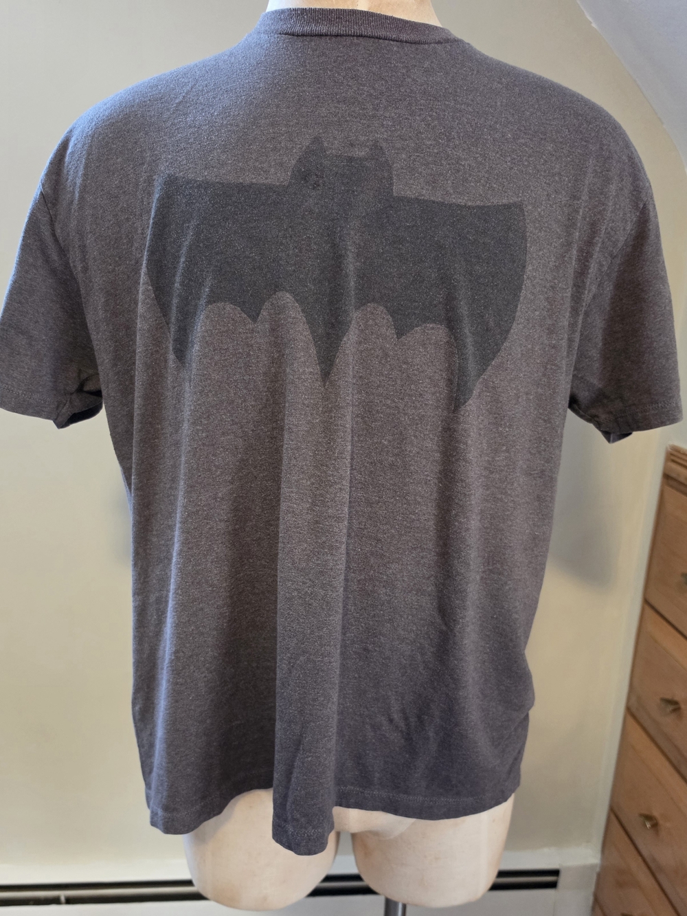 Batman Short Sleeve Graphic Tee - Charcoal Gray and Black
